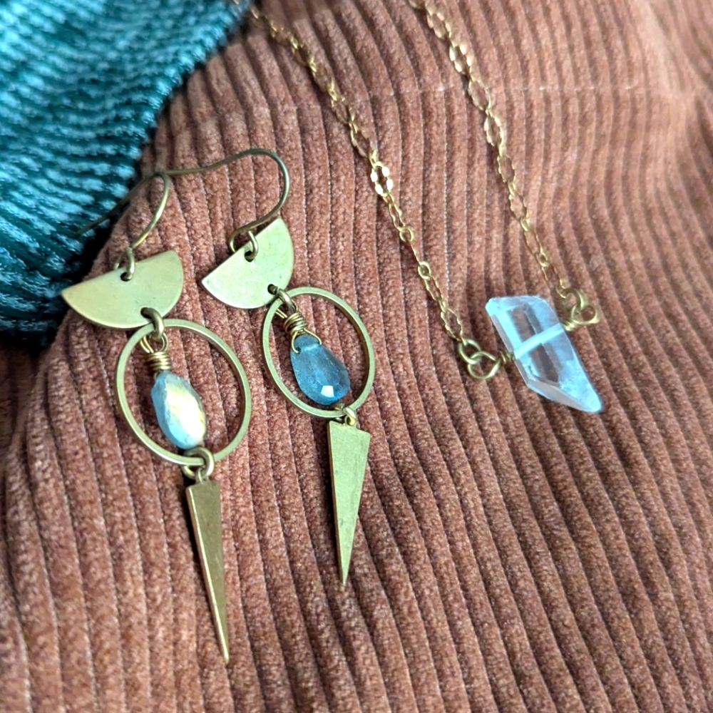 semi•ARTISAN jewelry earrings + necklace bundle